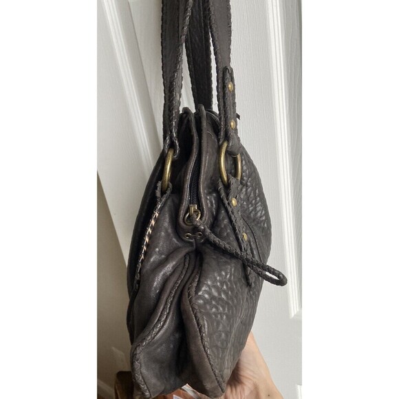 HOBO International Leather Handbag Black Shoulder Boho Tote Bag - Picture 11 of 15